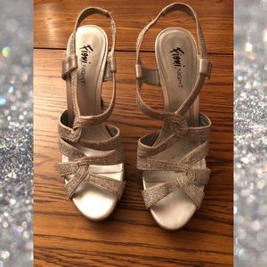 Silver Glitter Heels